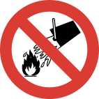 EEC Safety Sign 1977 - Do not extinguish with water