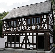 Ehemaliges Rat- und Schulhaus, um 1750 errichtet. Heute im Freilichtmuseum Hessenpark.