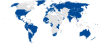 Members of the IWC (in blue).