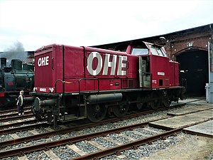 MaK 650 D als OHE 60022 der Dampflokfreunde Salzwedel im Historischen Lokschuppen Wittenberge