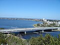 Aerial view of Narrows Bridge, Perth, Western Australia