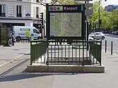 Street-level entrance at Raspail