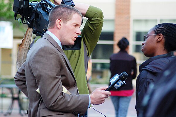 WRAL-TV reporter Adam Owens in Chapel Hill, North Carolina