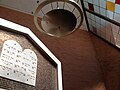 The Ner Tamid Looking Toward The Stained-Glass Ceiling