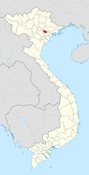 Karte von Vietnam mit der Provinz Tỉnh Bắc Ninh hervorgehoben