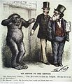 Darwin erfuhr für seine Thesen einer evolutionären Kontinuität zwischen Menschen und anderen Tieren ähnlichen Hohn seiner Zeitgenossen. Hier eine Karikatur, in der Bergh für einen weinenden Gorilla die Partei gegen Darwin Ergreift, damit der Gorilla den Menschen keine Alimente ob ihres Verwandtschaftsverhältnisses zahlen müsse.