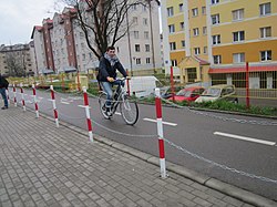 Wiejska Street in the district