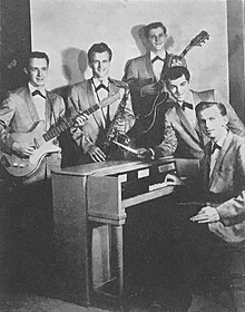 Johnny and the Hurricanes in a 1960 advert for one of Lee Gordon's shows