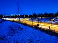 Nördliches Ende der Landshuter Allee Ecke Moosacher Straße/Triebstraße im Winter