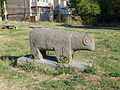 Stone sheep sculpture in Sisian