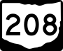 State Route 208 marker