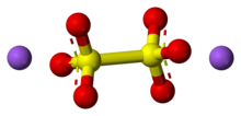 Ball-and-stick model of the component ions