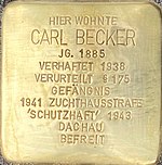 Stolperstein für Carl Becker