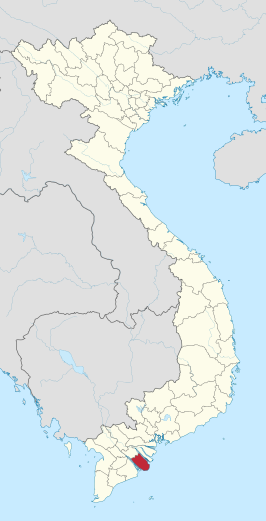 Kaart van Tra Vinh