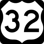 Straßenschild des U.S. Highways 32