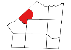 Location of Vance Township in Union County