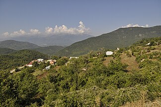 Landschaft im Spätsommer bei Prisovjani in der Opština Struga (2016)