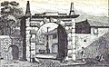Renaissance-Tor des ehemaligen Schlosses in Goin, Lothringen (Zeichnung, 1833)