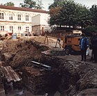 Ein Teil der spätmittelalterlichen Fundamente bei Grabungen im Jahr 1998