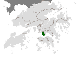 Location of Yau Tsim Mong within Hong Kong