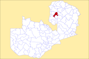 District location in Zambia