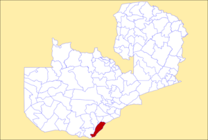 District location in Zambia