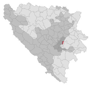 Lage der Gemeinde Sarajevo-Stari Grad in Bosnien und Herzegowina (anklickbare Karte)