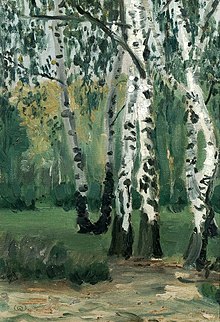 "Birches on the Edge of the Heather" (c.1904/1905), oil on canvas