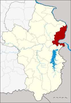 District location in Ubon Ratchathani province