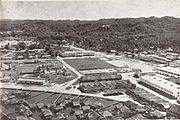 Kampong Sultan Lama (foreground) in 1950