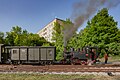 Tkb27-2002 z poc. turystycznym P-1116 podczas postoju na st. Bytom Karb Wąsk.