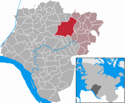 Elhelyezkedése Schleswig-Holstein térképén