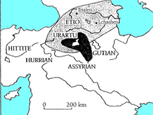 Karaz kültürü'in yayılımını gösteren harita.