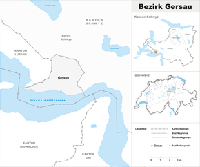 Karte von Bezirk Gersau