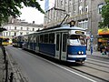 Trams are a common sight in Krakow, Poland