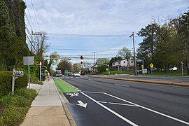 Bike lanes at Old Georgetown Road and Beech Avenue