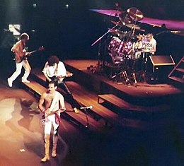 I Queen in concerto a Francoforte, Germania (26 settembre 1984).