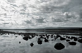 Een landschap in de buurt van Jokkmokk. Zweden