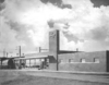 The exterior of the Milwaukee Road's Tideflats station in Tacoma, Washington, in 1954