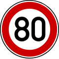 274-58 zulässige Höchstgeschwindigkeit 80 km/h