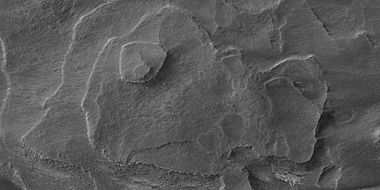 Layered mesa in mound in Galle Crater, as seen by HiRISE under HiWish program Location is Argyre quadrangle.