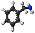 Ball-and-stick model of benzylamine