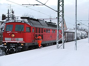 Deutsche Bundesbahn on a snowy day