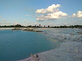 Former tin mining pit in Belitung