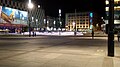 Rynek in Katowice nach der Neugestalltung bei Nacht