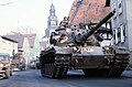 Ein M60A3 während des Manövers REFORGER 1985 in Langgöns in Hessen