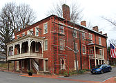 Mansion House/May Residence, looking west, 200 W. Main Street, built 1849 with Federal influence