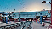 View of the platforms and tracks