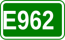 Zeichen der Europastraße 962