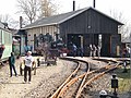 Lokschuppen des ehemaligen Bahnhofs Schönheide der Schmalspurstrecke Carlsfeld – Schönheide